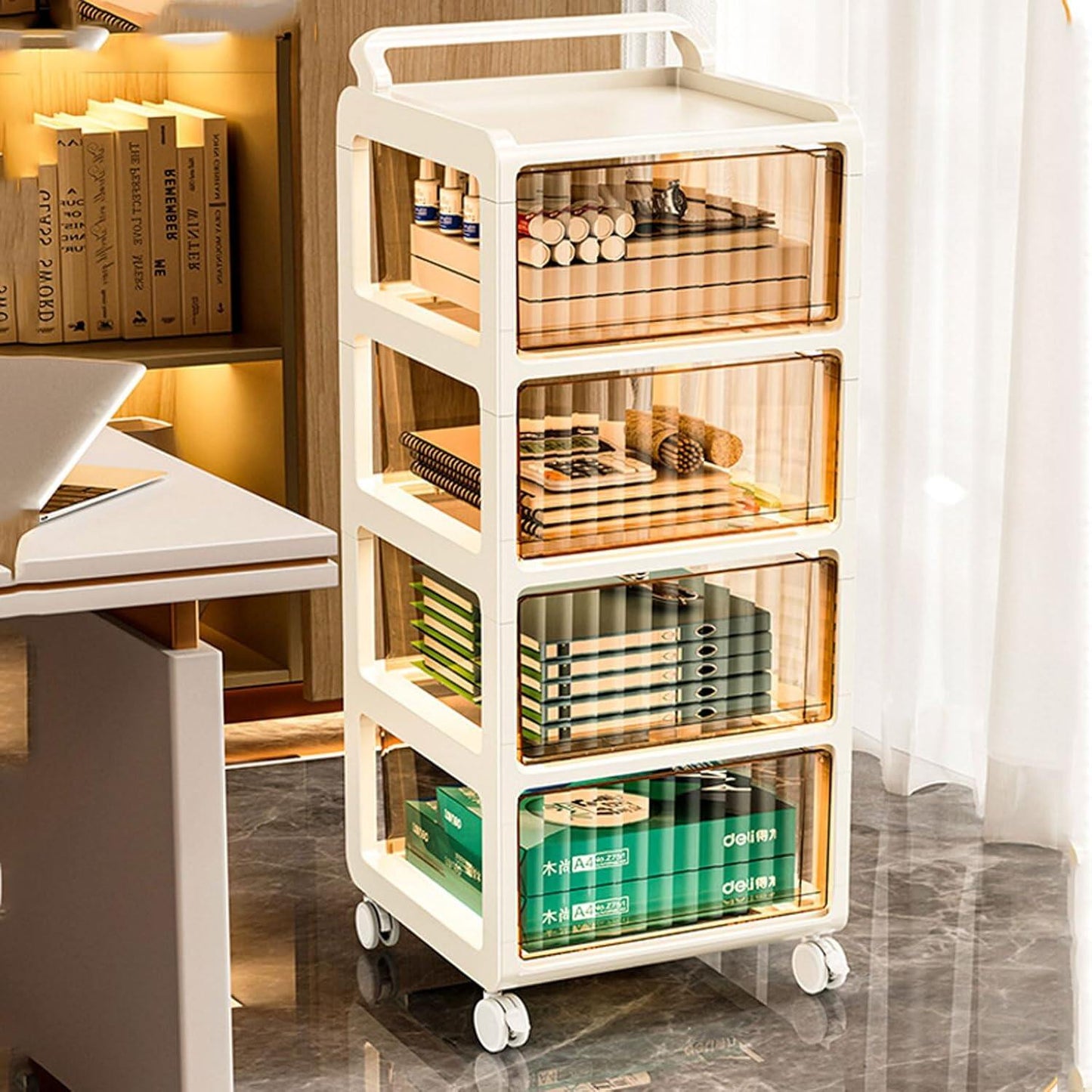 Slim Multi-Layer Rolling Storage Organizer