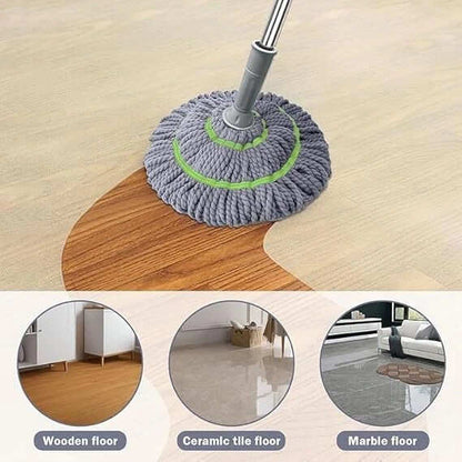 Self-Wringing Floor Mop | 2-in-1 Scrub & Mop Head | Less Effort, More Sparkle