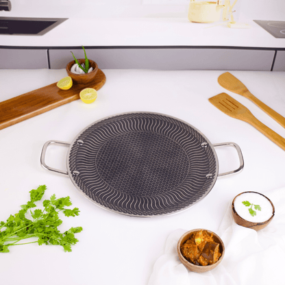 Stainless Steel Honeycomb Multi-Purpose Pan & Tray with Handle (30cm)