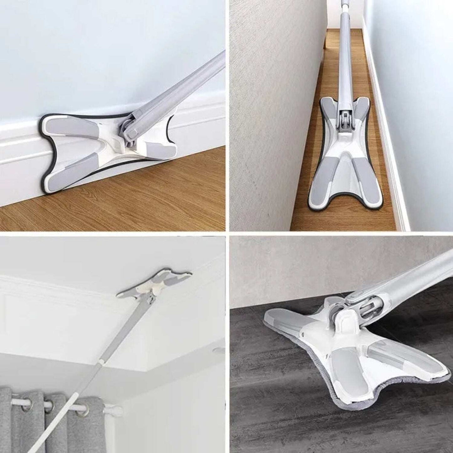 Aurora X-Shape Rotating Microfiber Floor Mop – Self-Wringing