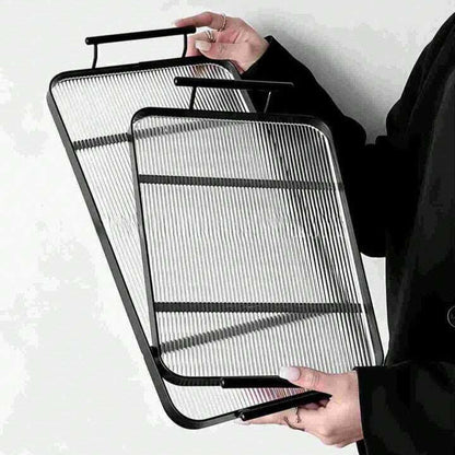 Modern Elegant Transparent Acrylic Serving Tray with Handles