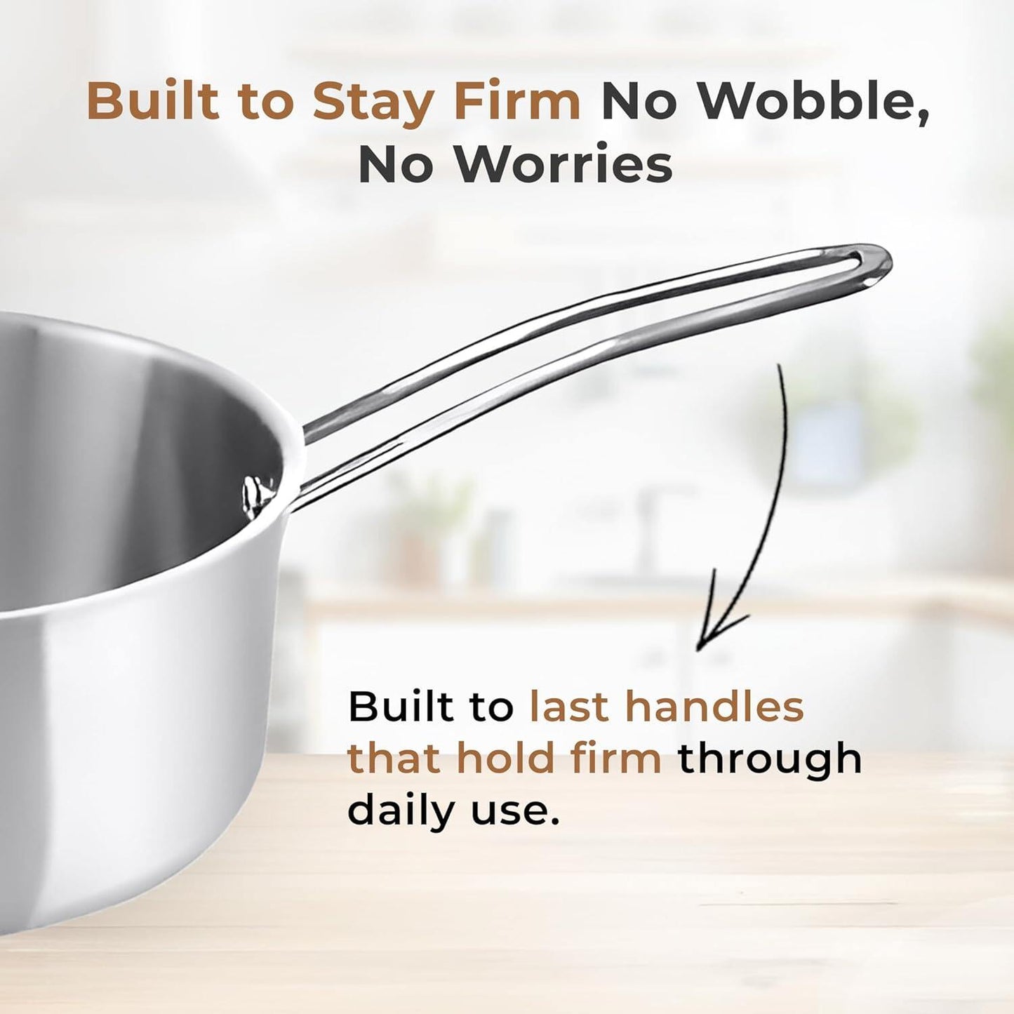 Versatile Tri-Ply Stainless Steel Saucepan with Lid(16cm)