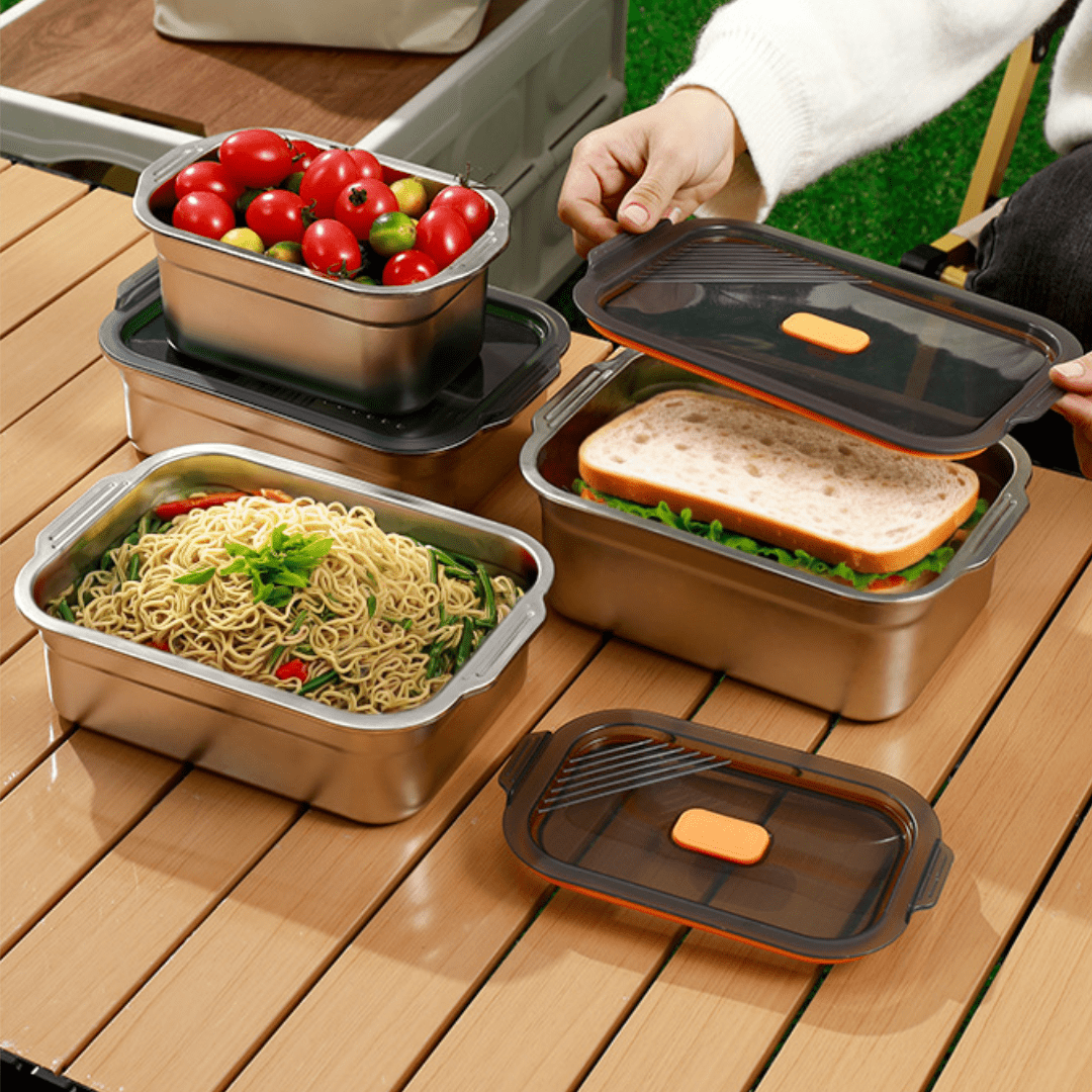Multifunctional Vacuum-Sealed Stainless Steel Food Storage Container