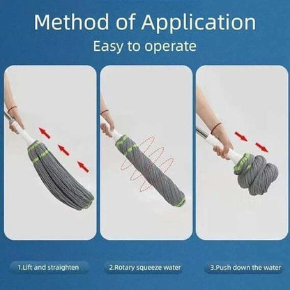 Self-Wringing Floor Mop | 2-in-1 Scrub & Mop Head | Less Effort, More Sparkle