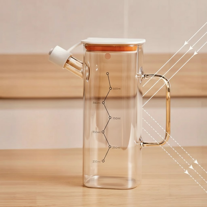 Multi-Functional Oil Glass Dispenser with Silicone Guard