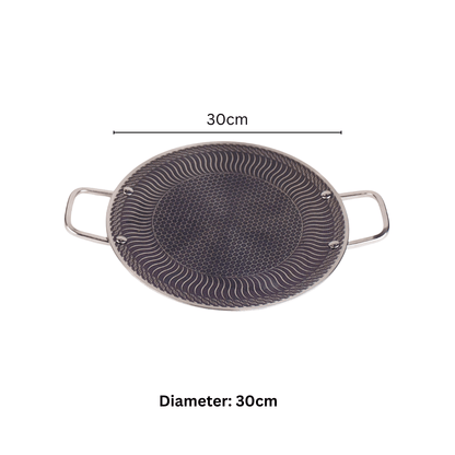 Stainless Steel Honeycomb Multi-Purpose Pan & Tray with Handle (30cm)