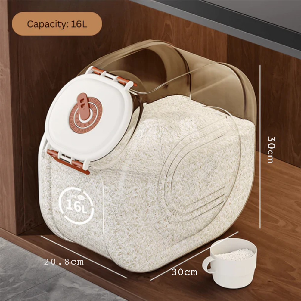 Moisture-Proof Airtight Container with Silicone Seal & Timer Dial
