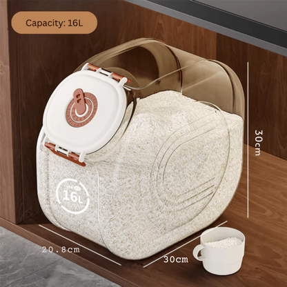 Moisture-Proof Airtight Container with Silicone Seal & Timer Dial