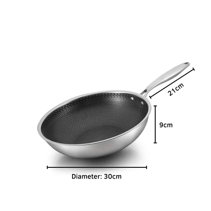 Multi-Purpose Stainless Steel Honeycomb Non-Stick Cooking Pot (28 cm)