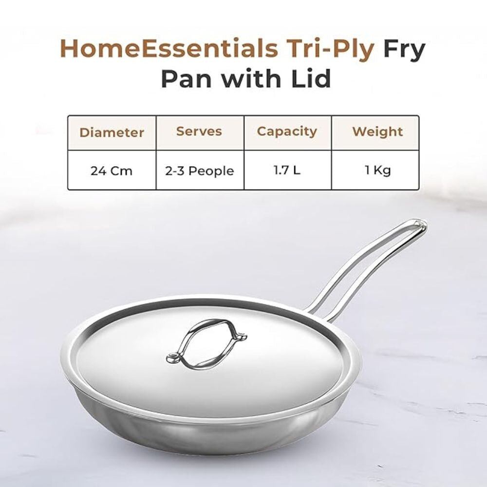 Stainless Steel Non-Stick Tri-Ply Frying Pan(24cm)