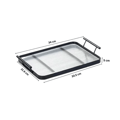 Modern Elegant Transparent Acrylic Serving Tray with Handles