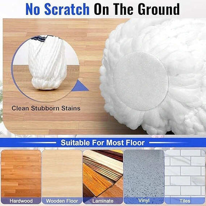 Self-Wringing Floor Mop | 2-in-1 Scrub & Mop Head | Less Effort, More Sparkle