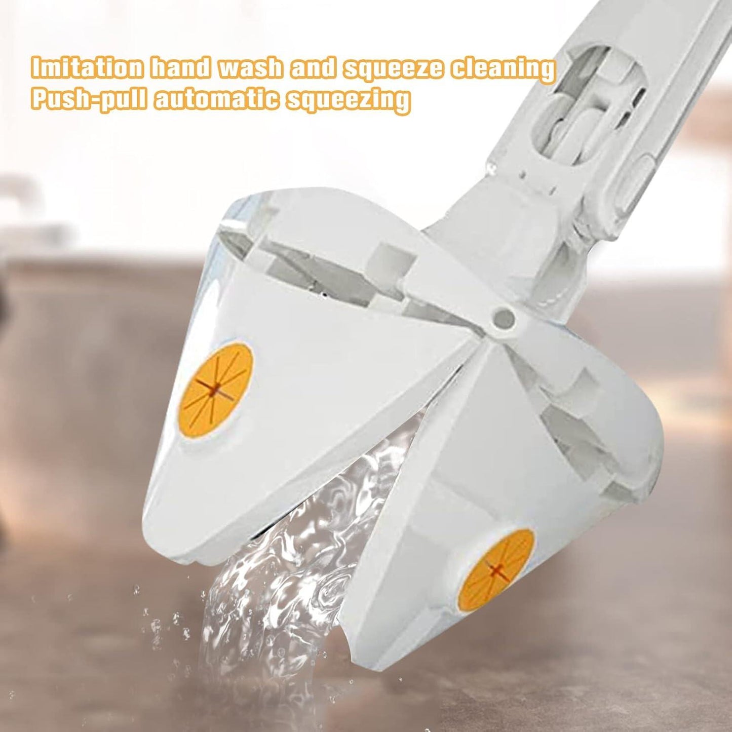 Triangle Shaped Microfiber Mop –Self-Wringing Floor Dust Mop