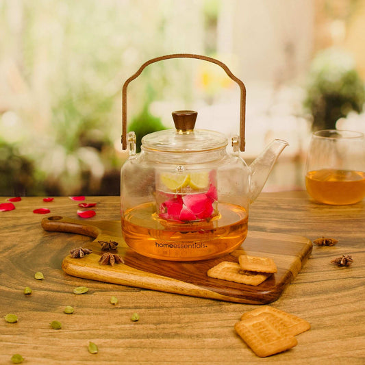 Multi-Functional Glass Teapot for Brewing and Steaming With Handle (1000ml)