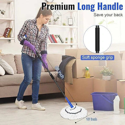 Self-Wringing Floor Mop | 2-in-1 Scrub & Mop Head | Less Effort, More Sparkle
